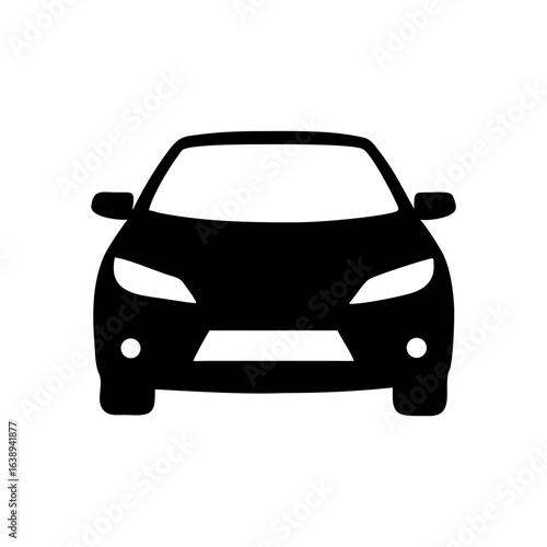 Bild auf Leinwand Minimalist front view icon of Toyota Corolla