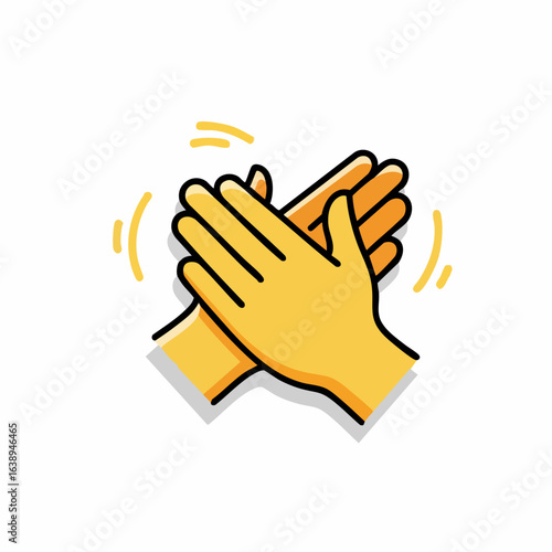 Clapping Hands Vector Art for Illustrations, Social Media, Online Communication, Event Promotion, and Graphic Designs  