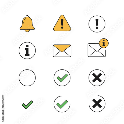 Collection of Notification and Status Icons