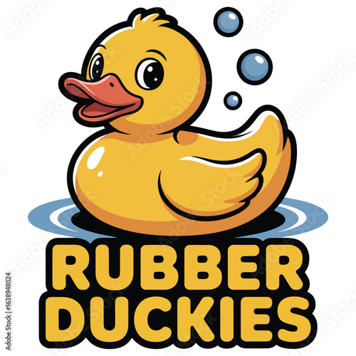rubber duck in blue water