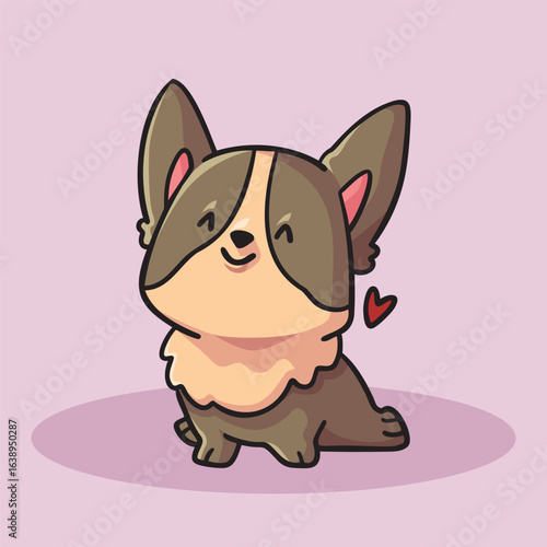 Wallpaper Mural Kawaii and Cute Puppy Illustration - Pet Lovers Clipart Torontodigital.ca