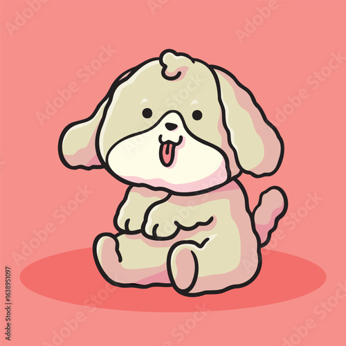 Wallpaper Mural Kawaii and Cute Puppy Illustration - Pet Lovers Clipart Torontodigital.ca