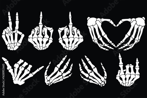 Skeleton Hand Gesture Collection