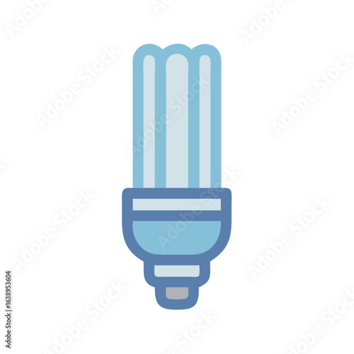  Innovative Compact Fluorescent Lamp Vector Icon