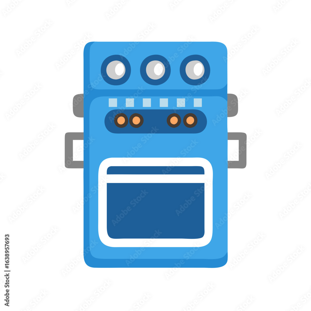 Obraz premium Unique Electric Guitar Pedal Electrical Icon