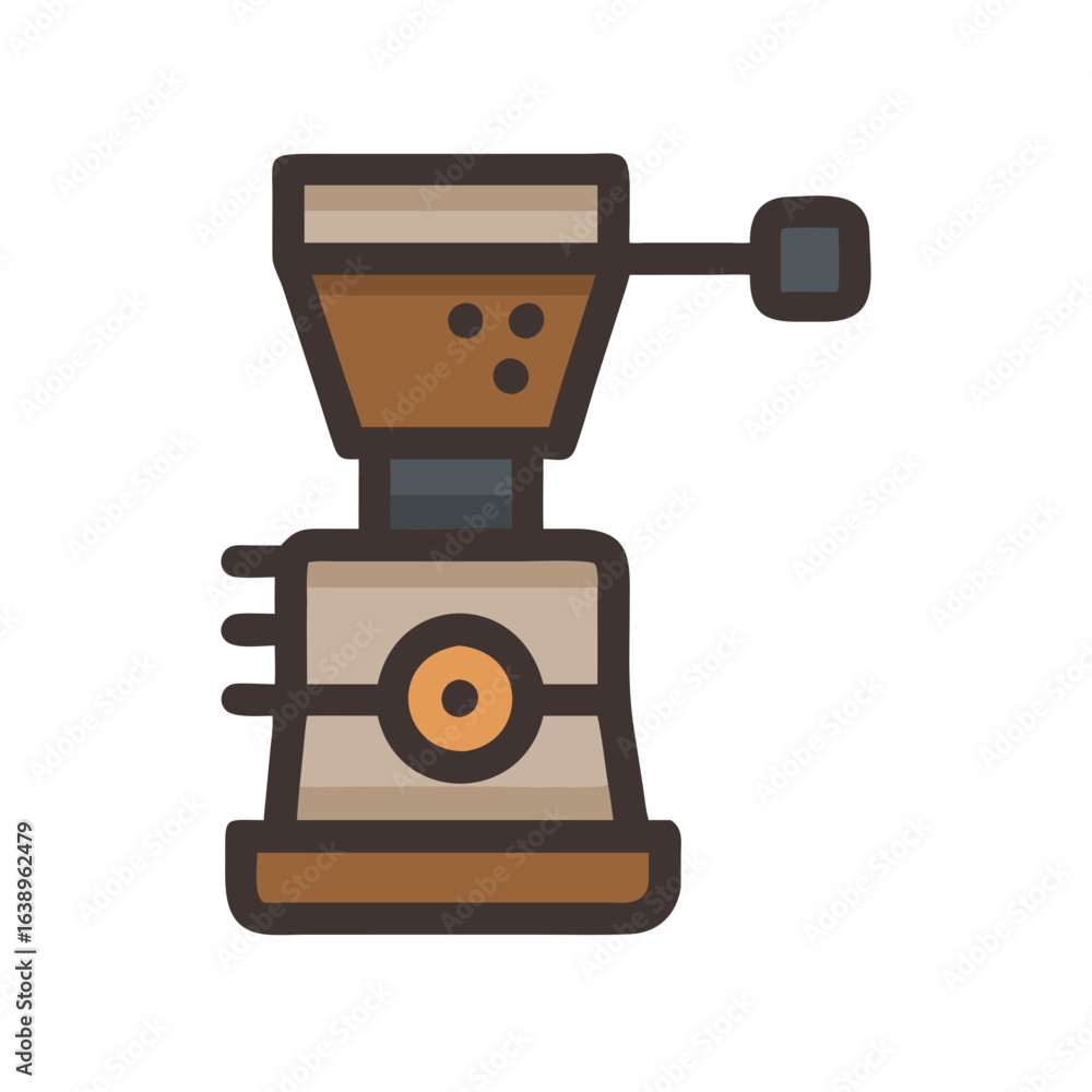 Fototapeta premium Unique Espresso Grinder Electrical Icon