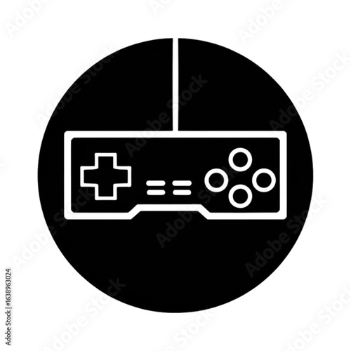 Retro gaming controller icon for app development