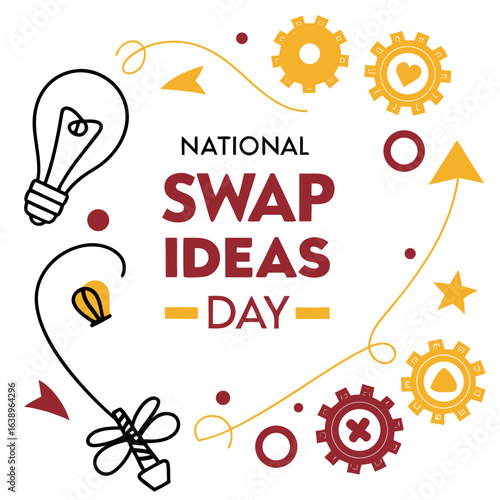 NATIONAL SWAP IDEAS DAY vector illustration