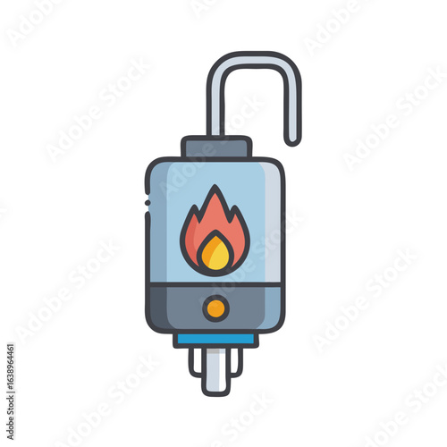  Compact Gas Water Heater Igniter Icon for Homes
