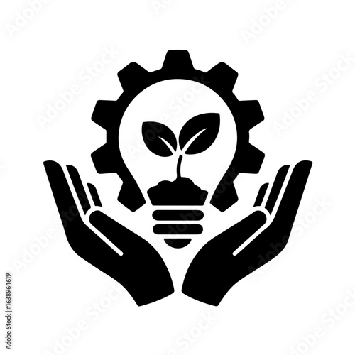 Sustainable energy solutions in nurturing hands