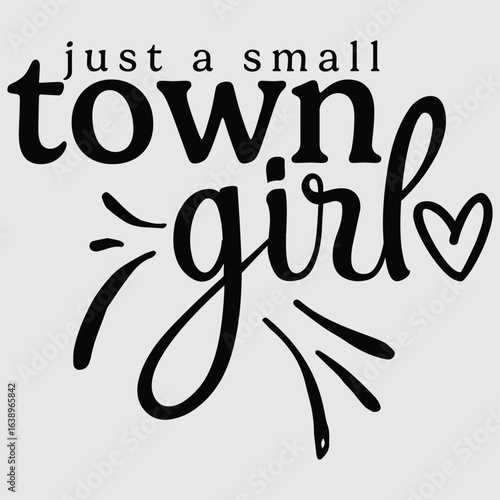 Womens SMALL TOWN GIRL T-Shirt