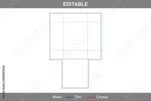 Christmas gift rigid box dieline featuring elegant folding design with accurate die line, box dieline layout, and festive dieline packaging for seasonal gifting