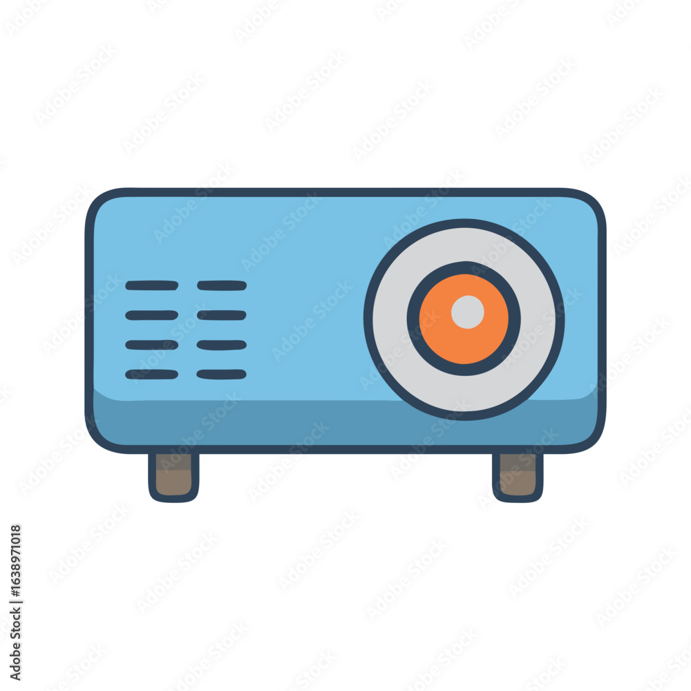 Fototapeta premium Compact Portable Projector Icon for Travel