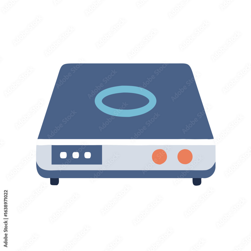 Fototapeta premium Compact Portable Induction Cooker Icon for Space Saving