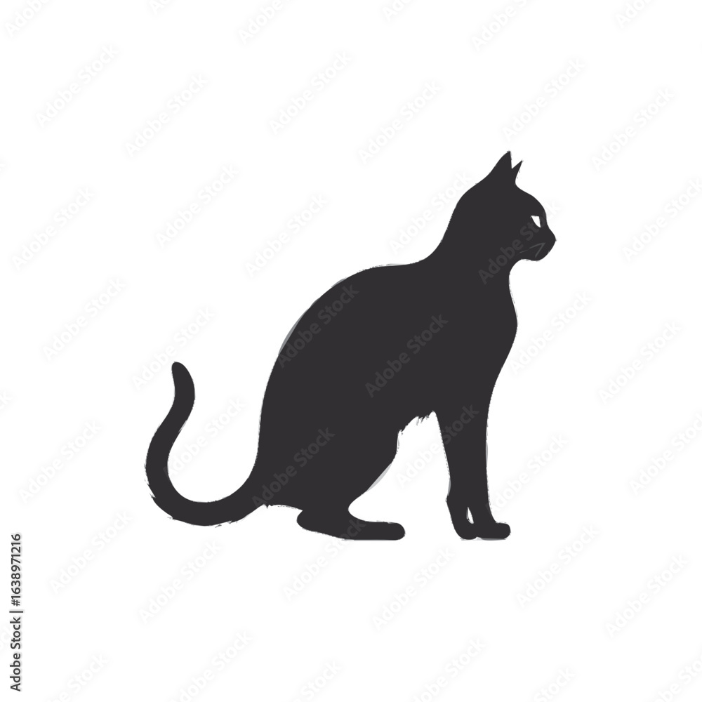 Obraz premium black cat vector illustration 