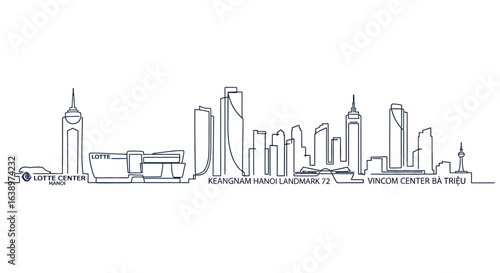 Cityscape Skyline: The majestic skyline of a vibrant metropolis, a city filled with impressive modern buildings, a symbol of urban growth and economic prosperity.