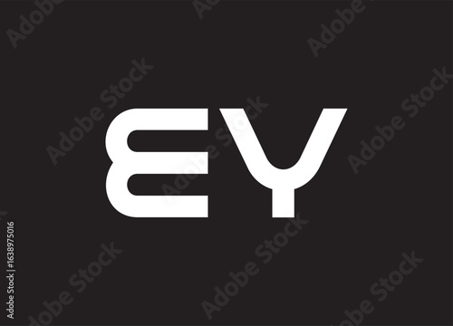 EY letter logo and initial logo design