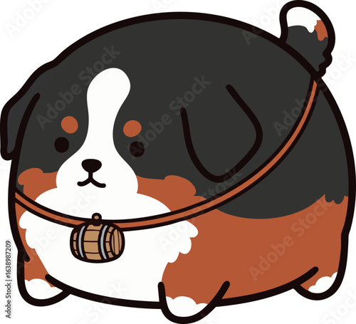 Bernese Mountain Dog Rescue Puppy - Cute Mochi Style