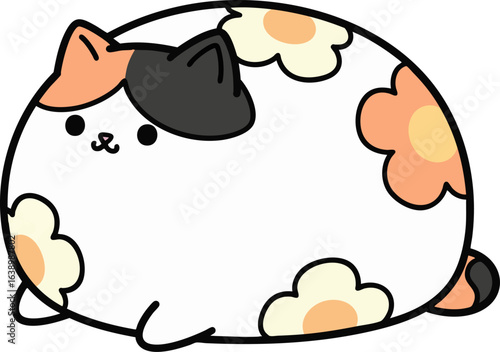 Flower Patch Calico Cat - Floral Kitty