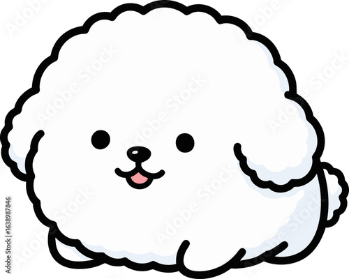 Fluffy Cotton Ball Bichon Frise - Cute White Dog