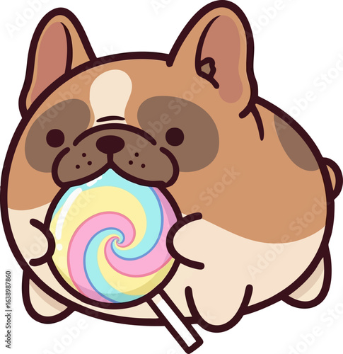French Bulldog and a Lollipop - Sweet Frenchie