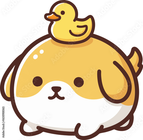 Golden Retriever and a Rubber Duck - Bath Time
