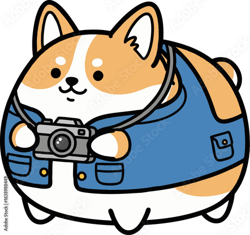 Photographer Corgi - Cute Mochi Dog Artist