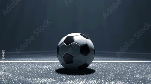 Soccer Ball on a Dark Pitch / 暗いピッチ上のサッカーボール
