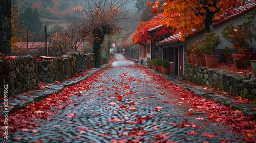 Vibrant Autumn Landscape with Colorful Foliage