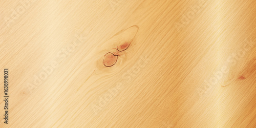 A Soft Golden Glow Illuminates the Light Wood Surface, Showcasing the Natural Beauty of Its Organic Grain and Subtle Texture in a Warm, Inviting Atmosphere
