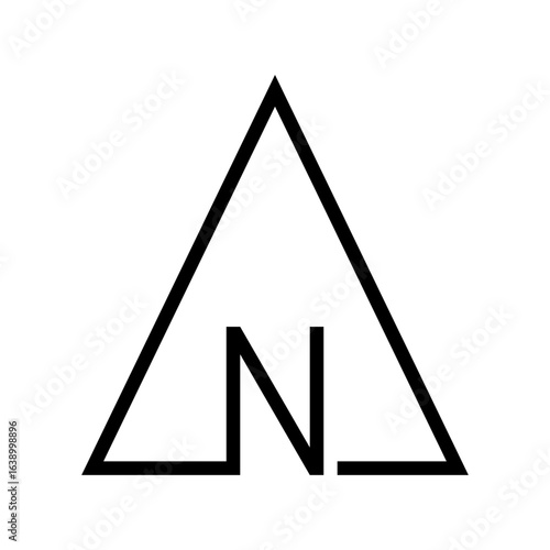 Architectural north arrow and compass outline vector