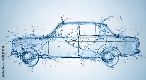 Retro vehicle design illustration featuring a classic vintage car sketch vector