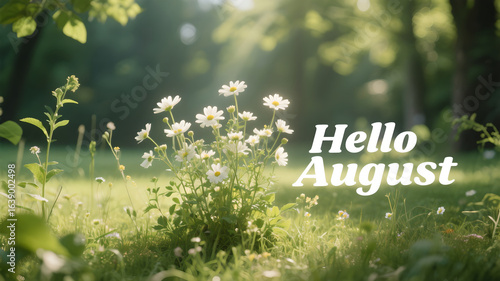 spring meadow with flowers