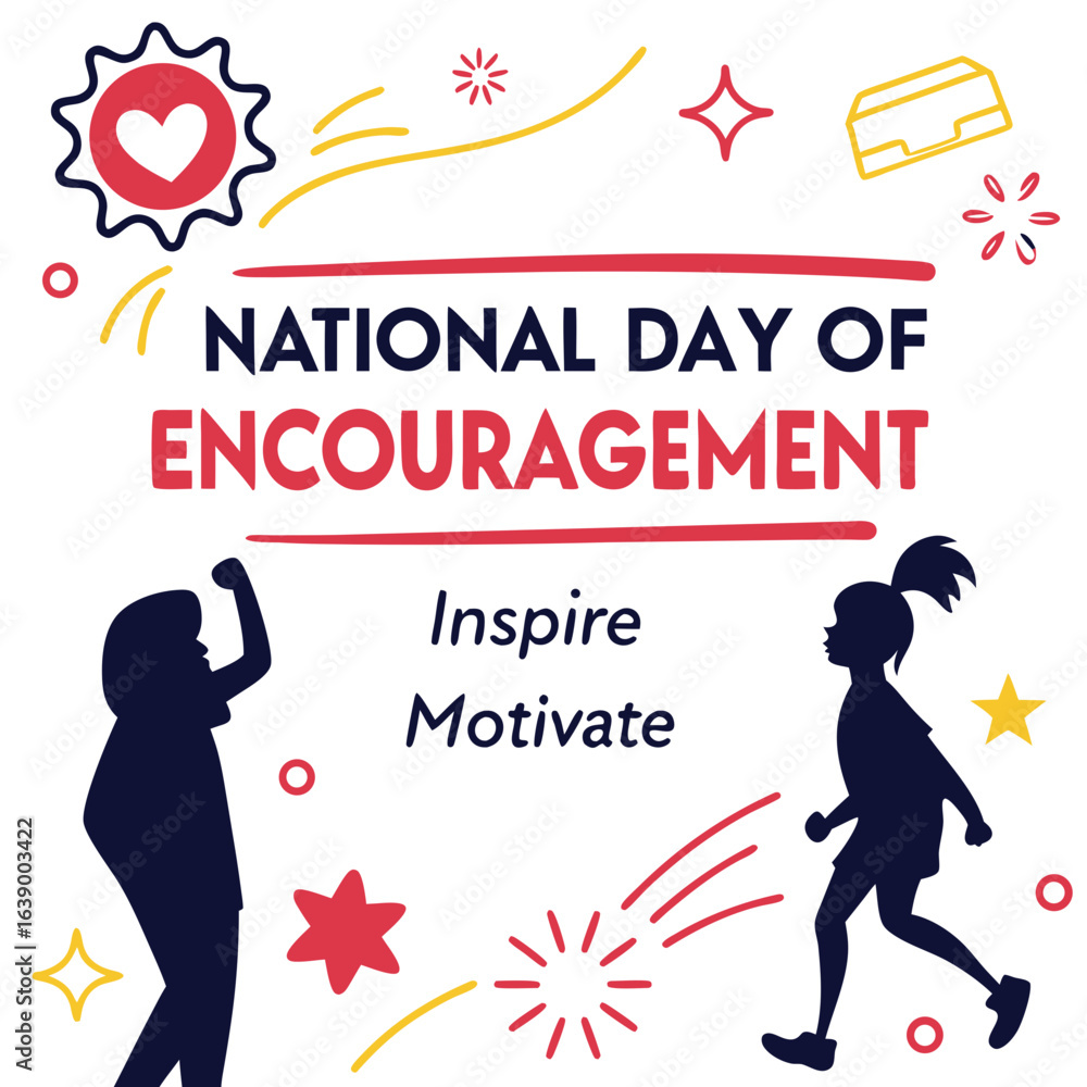 Obraz premium NATIONAL DAY OF ENCOURAGEMENT vector illustration