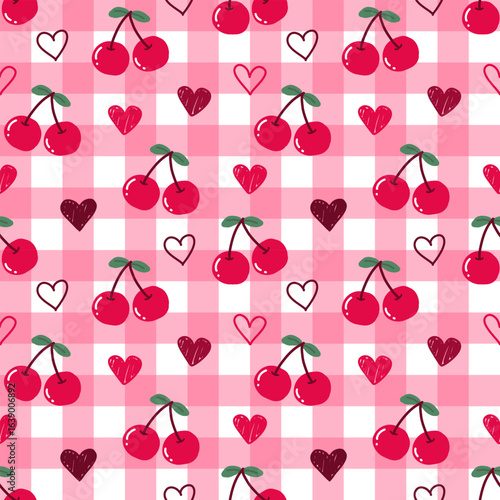 seamless pattern with cherry