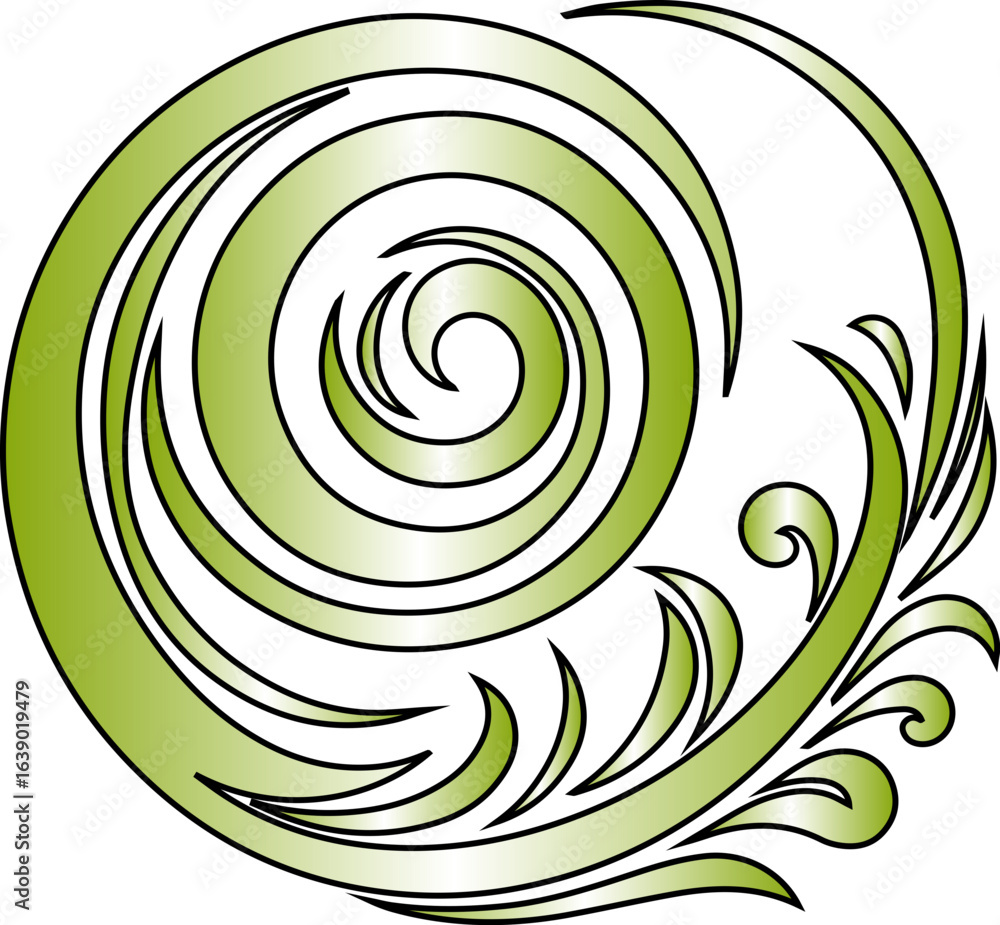 Fototapeta premium Spiral Swirl Icon Design