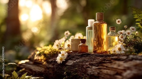 Natural Cosmetics with Forest, Essential Oils, and Skincare.