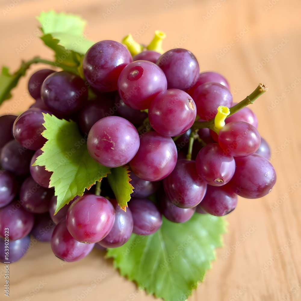 Fototapeta premium A lush and vibrant bunch of purple grapes with