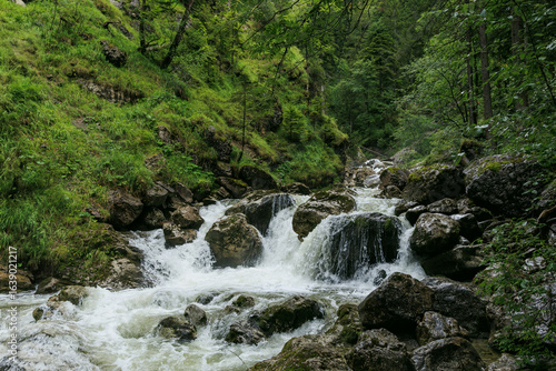 Kuhflucht Gorge Waterfall in Farchant, Bavaria, Germany