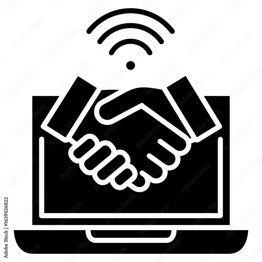 Obraz premium Collaboration Glyph Icon