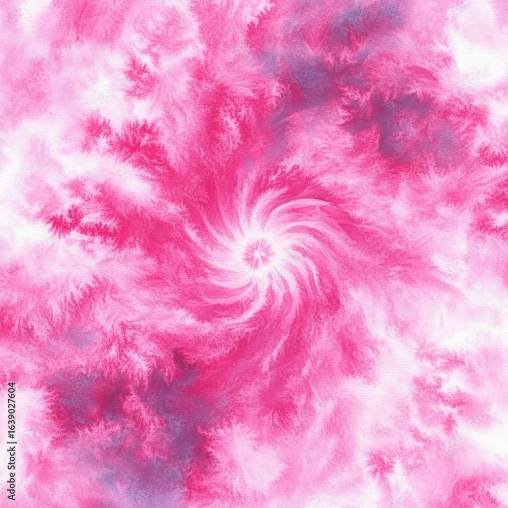 Fototapeta premium Abstract swirling pink and white pattern with branching textures creating a dynamic spiral motion