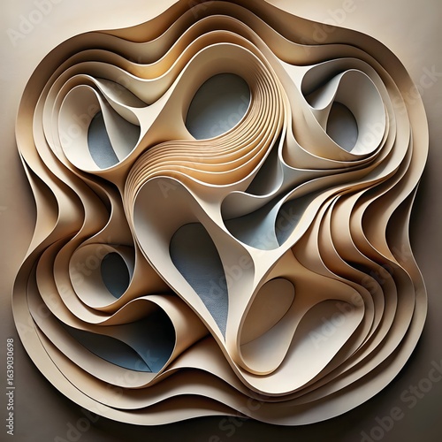 Black and white abstract vector background with artistic wavy texture and flowing patterns