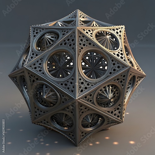 Antique silver Christmas ornament decoration