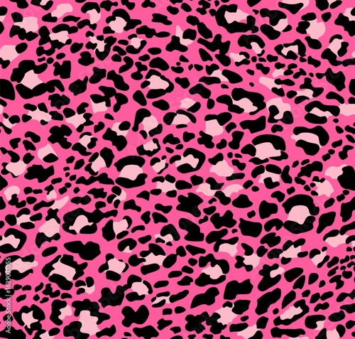 Leopard print. seamless background. Animal skin background with  colorful spots on a beige background. Abstract texture of exotic jungle. Repeat design for decor, fabric, textiles, wallpaper