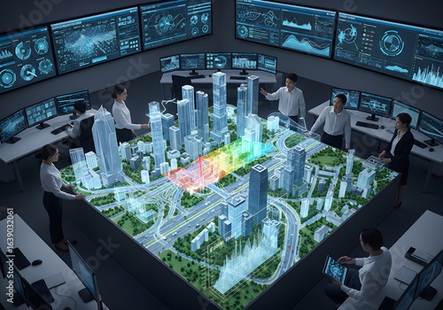 Team Analyzing Digital Twin of a City