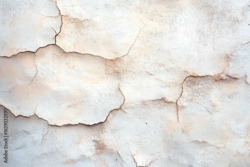 close-up of an old wall with cracked and peeling paint showing weathered texture and signs of decay