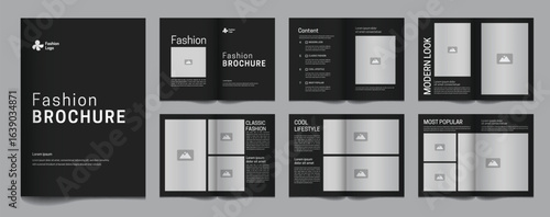Fashion brochure template minimalist design, lookbook, magazine, brochure,