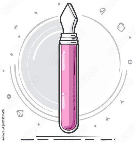Cuticle pusher manicure tool vector illustration for nail care and beauty.