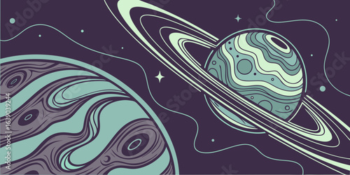 A Cosmic Ballet of Two Distant Worlds in the Vastness of Space