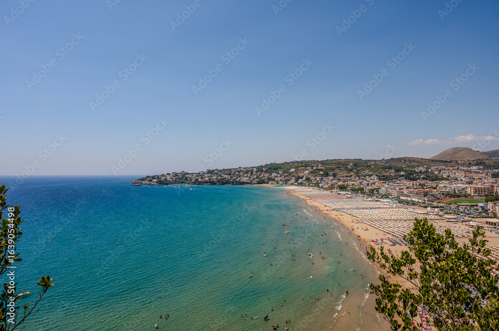 Obraz premium Gaeta, Latina, Lazio. Spectacular summer panorama on the Serapo beach.